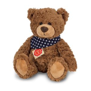 Teddybjörn med blå scarf - Teddy Hermann