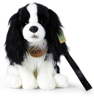 Cavalier King Charles Spaniel, svart/vit (sittande)  - Rappa Toys